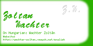 zoltan wachter business card